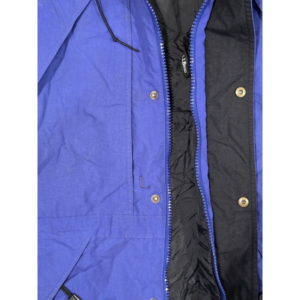 L.L. Bean Outdoors Vintage Insulated Parka Jacketβ Blue Black Men's Large - Picture 7 of 14
